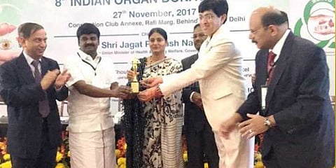 உடல் உறுப்பு தானத்தில் 3-வது முறையாக தமிழகம் சிறந்த மாநிலம்