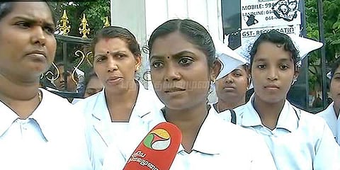 கைதுக்கு பிறகும் போராட்டத்தை தொடரும் செவிலியர்கள்