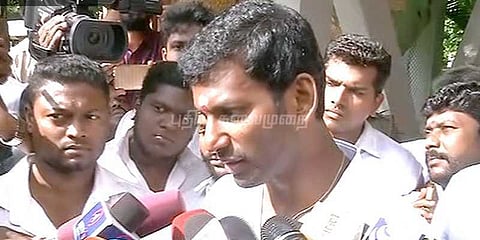 ஆர்.கே.நகர் இடைத்தேர்தல்: வேட்புமனு தாக்கல் செய்தார் விஷால்