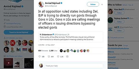 ஆளுநர்கள் மூலம் ஆட்சி செய்கிறது பாஜக: அரவிந்த் கெஜ்ரிவால்