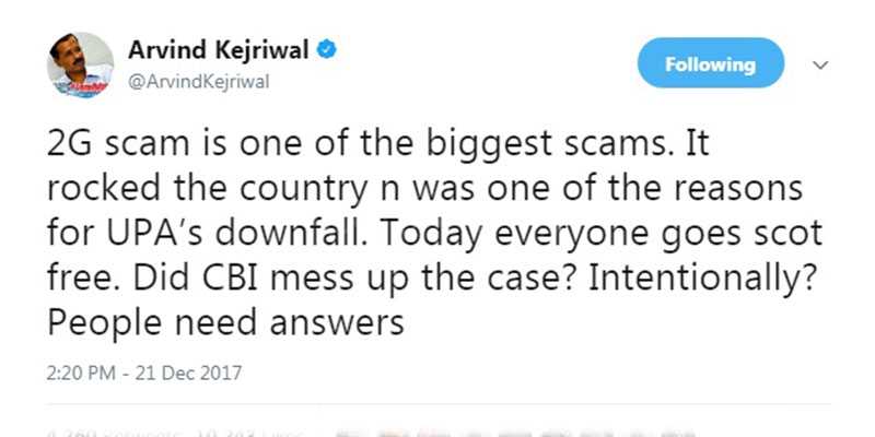 2ஜி வழக்கில் சிபிஐ வேண்டுமென்றே குழப்பியுள்ளதா: அரவிந்த் கெஜ்ரிவால் கேள்வி