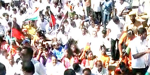 குமரியை பேரிடர் பாதித்த மாவட்டமாக அறிவிக்க வலியுறுத்தி போராட்டம்