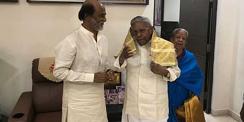 ஆர்.எம்.வீரப்பனை சந்தித்தார் ரஜினி..!