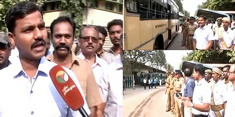 மதுரையில் போலீஸ் பாதுகாப்புடன் பேருந்துகள் இயக்கம்