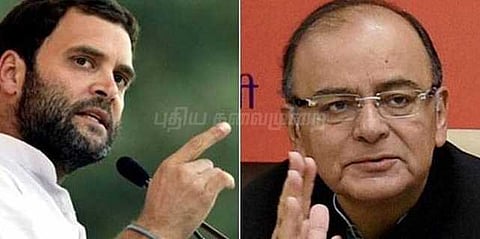 ஜெட்லியை ’பொய்யன்’ என விமர்சித்த ராகுல் மீது நடவடிக்கை எடுக்க பரிந்துரை