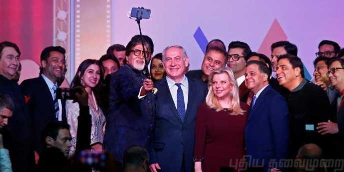 பாலிவுட் நட்சத்திரங்களுடன் செல்பி எடுத்த இஸ்ரேல் பிரதமர்