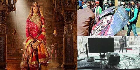 பத்மாவத் படத்திற்கு ஹரியானாவில் எதிர்ப்பு: டிக்கெட் கவுன்ட்டரை அடித்து நொறுக்கிய கும்பல்