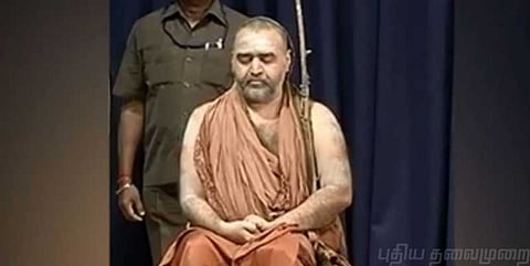 தமிழ்த்தாய் வாழ்த்தின் போது விஜயேந்திரர் தியானத்தில் இருந்தார்: சங்கரமடம் விளக்கம்