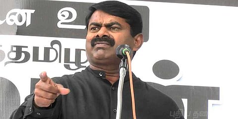 ''தமிழே அவமதிக்கப்பட்டிருக்கும்போது கள்ளமௌனம் சாதிப்பது ஏன்?": சீமான் சீற்றம்