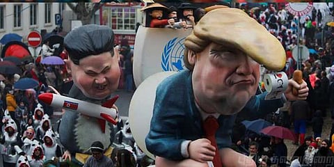 போர்ச்சுகல் பாரம்பரிய திருவிழா: ட்ரம்ப், கிம் கேளிக்கை உருவங்கள் அணிவகுப்பு