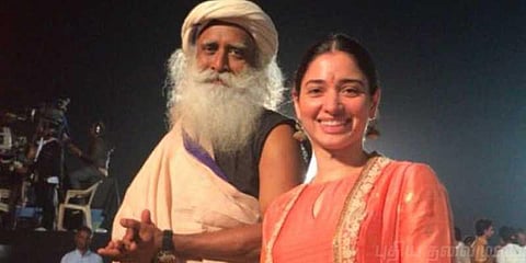 மகா சிவராத்திரியை ஈஷாவுடன் கொண்டாடிய தமன்னா