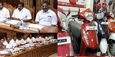 மானிய விலை ஸ்கூட்டர்? இன்று அமைச்சரவைக் கூட்டத்தில் ஆலோசனை..