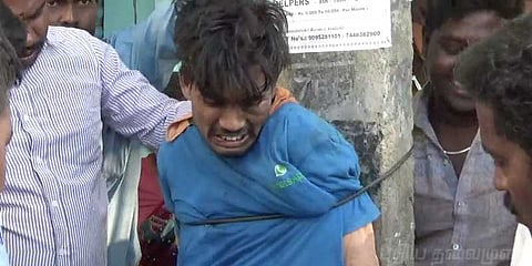 தொடர் கொள்ளையில் ஈடுபட்ட வடமாநில நபருக்கு தர்மஅடி