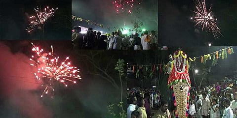 கண்கவர் வான வேடிக்கையுடன் களைகட்டிய திருவிழா: போட்டோ கேலரி!