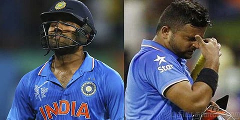 ரோகித் டக், ரெய்னா 1ல் அவுட்! இந்தியா பேட்டிங் ஆரம்பமே சொதப்பல்..