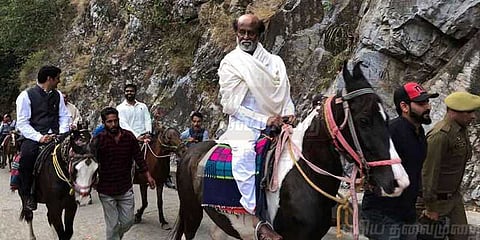 இமயமலையில் குதிரையில் உலா வரும் ரஜினி