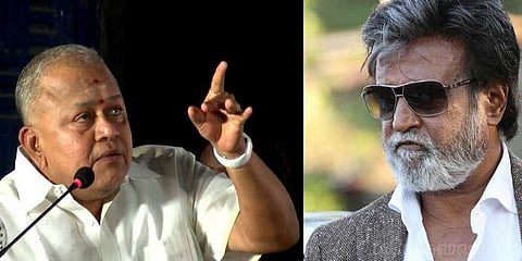 ரஜினி கட்சி கொடிக்கு துணி கிடைக்கவில்லையா? ராதாரவி கேள்வி!