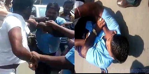 நடுரோட்டில் கட்டிப்புரண்டு சண்டையிட்ட ஓட்டுநர்கள்: ஸ்தம்பித்த போக்குவரத்து!