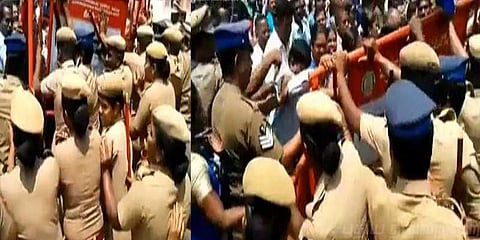 ‘தள்ளு தள்ளே’ போலீஸாருடன் மோதிய அரசு ஊழியர்கள்!