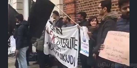 ஸ்டெர்லைட் ஆலைக்கு எதிராக லண்டனில் திரண்ட தமிழர்கள்: புகைப்படங்கள்