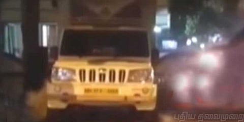 திரைப்படங்களை மிஞ்சும் நிஜ காட்சிகள் - பொலிரோவை பறக்கவிட்ட குழாய்நீர்