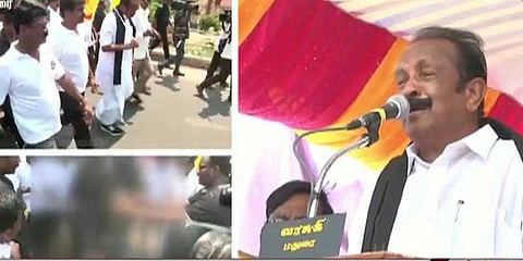 மதிமுக தொண்டர் திடீர் தீக்குளிப்பு: வைகோ கண்ணீர்!