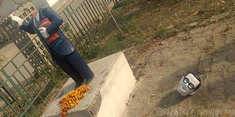 24 மணி நேரத்தில் அடுத்தடுத்து 2 அம்பேத்கர் சிலைகள் சேதம்