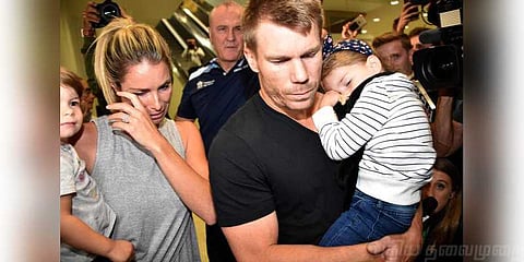 முன்னாள் காதலரின் முகமூடி அணிந்து கிண்டல்: வார்னர் மனைவி உடைத்த ரகசியம்!