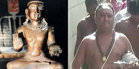 சர்வதீர்த்த குளத்தில் கச்சியப்பர் சிலையை வீசிய அர்ச்சகர்