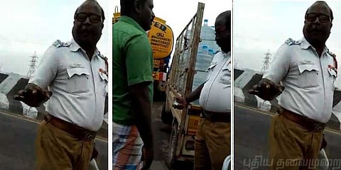 100 ரூபாய் லஞ்சம் கேட்டு விடாமல் பேரம்பேசிய போக்குவரத்து உதவி ஆய்வாளர்..!