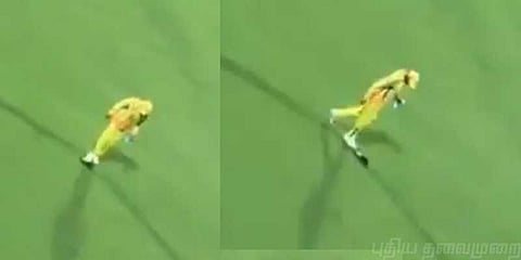 வீசப்பட்ட காலணியில் கால்பந்து விளையாடிய ஜடேஜா!