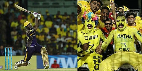 சிக்ஸர்களாக பறக்கவிட்டு சென்னை ரசிகர்களை சோதித்த ரஸ்ஸல்