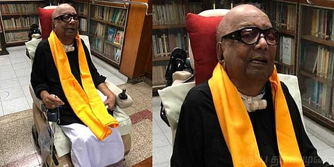 மோடி வருகையை எதிர்த்து கருணாநிதி கருப்புச் சட்டை