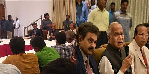 மரியாதை இல்லாமல் கேள்வி கேட்பதா ? கடுப்பான பன்வாரிலால்