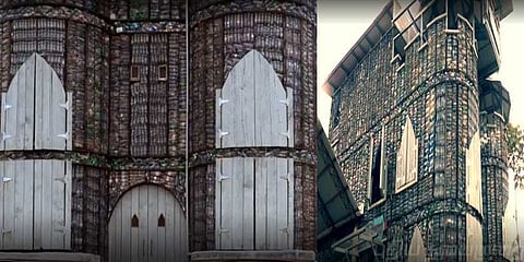 பிளாஸ்டிக் பாட்டிலில் கோட்டை கட்டிய கனடாகாரர்