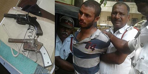 ‘யாராவது கிட்ட வந்தா சுட்டுடுவேன்’: உயிர் பயமின்றி கொள்ளையனை பிடித்த காவலர்கள்!