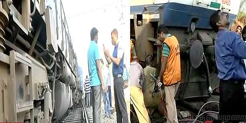 பல்லவன் ரயில் தடம் புரண்டு விபத்து
