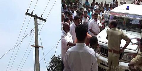 மின்சாரம் பாய்ந்து மின்கம்பத்திலிருந்து தூக்கி வீசப்பட்ட ஊழியர் உயிரிழப்பு