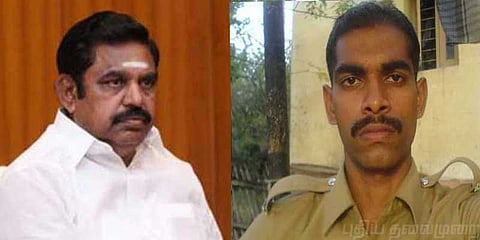 காவலர் ஜெகதீசன் துரை குடும்பத்திற்கு ரூ.10 லட்சம் நிதியுதவி - முதலமைச்சர் பழனிசாமி