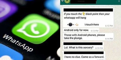 வாட்ஸ்-அப் ‘மர்ம மெசேஜ்’ : போன் முடங்கிவிடும் ஜாக்கிரதை!