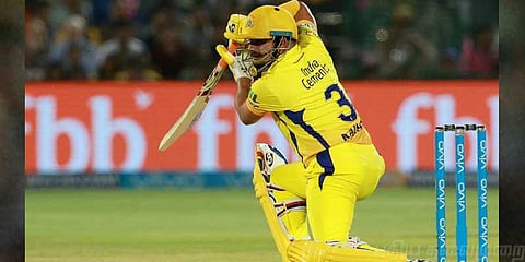 ‘சின்னத் தல அதிரடி’ சென்னை ரசிகர்கள் உற்சாகம் : இலக்கை நோக்கி ராஜஸ்தான்