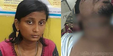 தகாத உறவுக்காக கணவனைக்கொன்று, கயிற்றால் சிக்கிய மனைவி