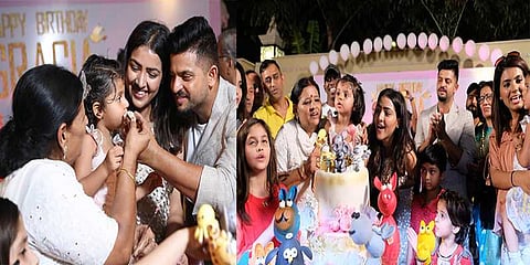 ரெய்னா மகள் பிறந்தநாளுக்கு பாட்டுப்பாடி அசத்திய சிஎஸ்கே வீரர்கள் !