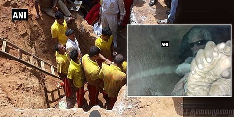 குழாய்க்குள் விழுந்த நகராட்சி ஊழியர்: 7 மணி நேரப் போராட்டத்துக்குப் பின் மீட்பு