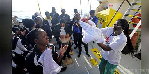 மீட்புக் கப்பலில் பிறந்த ’மிராக்கிள்’!