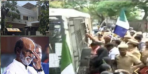 ரஜினி இல்லத்தை முற்றுகையிட முயற்சி - போயஸ் கார்டனில் பரபரப்பு