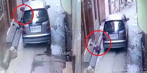 பிறந்த குழந்தையை தெருவில் விட்டுச் சென்ற பெண் - அதிர்ச்சி வீடியோ