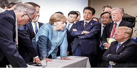 ட்ரம்புக்கு எதிராக பிற ஜி-7 கூட்டமைப்பு தலைவர்கள்