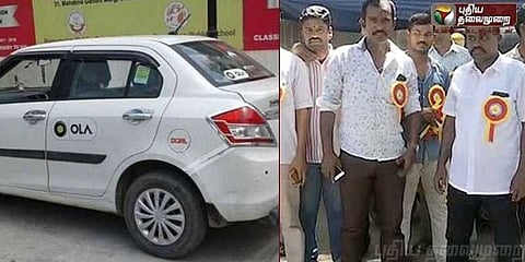 டீசல் விலைக்கு ஏற்றவாறு ஊதியம் கோரி ஓலா ஓட்டுநர்கள் சாலைமறியல்