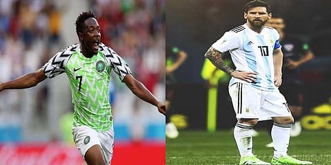 மெஸ்சிக்கு சவால்விடும் நைஜீரிய வீரர்